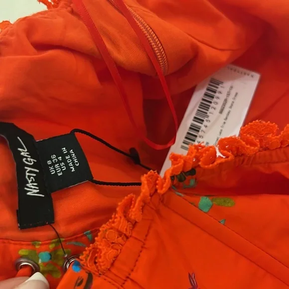 Nasty Gal Ditsy Red Floral Milkmaid Dress - Picture 11 of 15